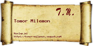 Tomor Milemon névjegykártya